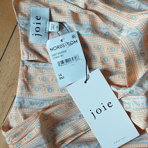 Joie Flippa Geo Print Cotton Citadel Multi MIDI Dress NWT size 14 - Picture 4 of 6